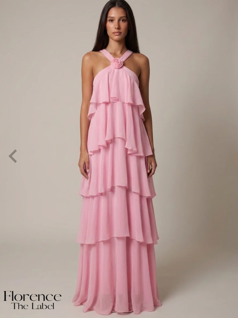 Pink Tiered Maxi Dress
